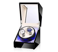 Enrolladores de reloj de la caja de bobinado spinner - 2+0 LED Light Automatic Gurn Watch Dispositivo Reloj mecánica Shaker Múdice Mú del motor Rotario Reloj Caja de almacenamiento Batería AC Dual