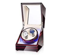Enrolladores de reloj de la caja de bobinado spinner - 2+0 LED Light Automatic Gurn Watch Dispositivo Reloj mecánica Shaker Múdice Mú del motor Rotario Reloj Caja de almacenamiento Batería AC Dual