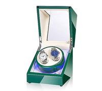 Enrolladores de reloj de la caja de bobinado spinner - 2+0 LED Light Automatic Gurn Watch Dispositivo Reloj mecánica Shaker Múdice Mú del motor Rotario Reloj Caja de almacenamiento Batería AC Dual