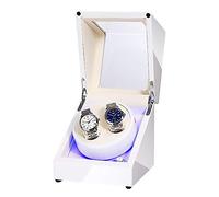 Enrolladores de reloj de la caja de bobinado spinner - 2+0 LED Light Automatic Gurn Watch Dispositivo Reloj mecánica Shaker Múdice Mú del motor Rotario Reloj Caja de almacenamiento Batería AC Dual