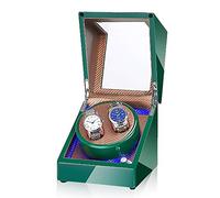 Enrolladores de reloj de la caja de bobinado spinner - 2+0 LED Light Automatic Gurn Watch Dispositivo Reloj mecánica Shaker Múdice Mú del motor Rotario Reloj Caja de almacenamiento Batería AC Dual