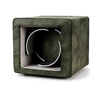 Enrolladores de reloj de la caja de buque de hilandería: mini cajero de aliento de vigilancia de un solo reloj retro reloj de cuero reloj mecánico dispositivo de giro silencioso de doble potencia con