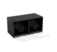 Enrolladores de reloj de la caja de la bobina de spinner: caja de almacenamiento de reloj de madera de la caja mecánica de 4 posiciones con tapa del polvo de doble potencia vigilante de relojes