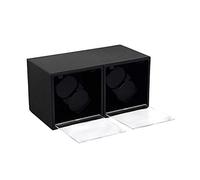 Enrolladores de reloj de la caja de la bobina de spinner: caja de almacenamiento de reloj de madera de la caja mecánica de 4 posiciones con tapa del polvo de doble potencia vigilante de relojes