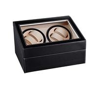 Enrolladores de reloj de la caja de la bobina giratoria - 4+6 Caja automática de vigilancia Automática Relojes PU Cuero Soporte de joyas de almacenamiento de joyas ultra silenciosa Motor Motor Shaker