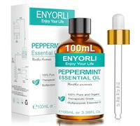 ENROYLI Aceite Esencial de Menta Aceite Esencial Menta Peppermint Essential Oil100ml - Natural para Aromaterapia, Difusor, Cuidado de Piel y Cabello, Masajes, DIY, con Pipeta de Vidrio