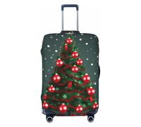 ENRPTY Fundas decorativas lavables para maleta, diseño de árbol de Navidad y bolas, accesorios de equipaje de viaje, Negro, Large