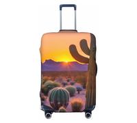 ENRPTY Fundas decorativas lavables para maleta, diseño de atardeceres, diseño de cactus y desierto, accesorios de equipaje de viaje, Negro -, XL