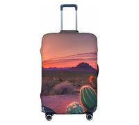 ENRPTY Fundas decorativas lavables para maleta, diseño de cactus y atardecer, accesorios de equipaje de viaje, Negro -, M