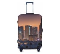 ENRPTY Fundas decorativas lavables para maleta, diseño de horizonte de Los Ángeles, accesorios de equipaje de viaje, Negro -, M