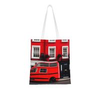 ENRPTY London Street Print - Bolsa de lona reutilizable para uso diario, compras, viajes