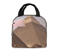ENRPTY Pyramids Of Egypt - Bolsa de almuerzo portátil con estampado de pirámides de Egipto, para trabajo, viajes, picnic, reutilizable, aislada, contenedor
