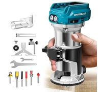 Enrutador compacto inalámbrico para batería Makita de 18 V (herramienta desnuda), herramienta de enrutador de 6 velocidades variables para carpintería, enrutador de madera de base fija de 800 W 30.000