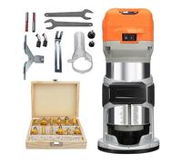 Enrutador De Madera 1.25HP 800W Herramienta Combinada Recortadora Compacta 30000RPM 6 Velocidades Variables For Recorte Ranuras Carpintería DIY Potente Y Preciso(Single-base Type)