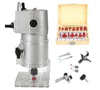 Enrutador de Madera eléctrico, Herramienta de enrutador de Madera compacta, enrutador de Palma de Madera, Juego de carpintería para ranurar, tallar, 800 W, 30000 RPM, máquina de Recorte Manual, Pinza