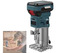 Enrutador de madera inalámbrico sin escobillas, recortadora compacta para carpintería y corte precisos, incluye batería y cargador