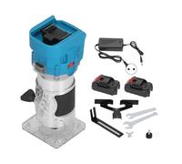 Enrutador de madera, recortador eléctrico, máquina cortadora de palmeras, Kit de CA para carpintería (EU Plug 5 batteries)