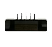 Enrutador de Pared y Caja de Almacenamiento Multimedia, una Solución de Gestión de Cables for Salas de Estar, Dormitorios, Estudios, Dormitorios y Apartamentos(Black2,23.6x5.1x7.8 in)