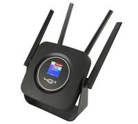 Enrutador de Punto de Acceso Móvil 4G LTE, Punto de Acceso WiFi Móvil de 300Mbps, Pantalla LCD Profesional 2,4G 100-240V con Ranura para Tarjeta SIM para el Hogar (Enchufe de la