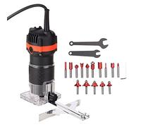 Enrutador de recorte,YIWENG 800W 30000r / min Recortadora de madera eléctrica multifuncional Enrutador de madera Recortadora de laminado Recortadora de ranurado profesional Máquina de ranurado para ca