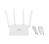 Enrutador WiFi Móvil 4G LTE de 5M, Punto de Acceso WiFi Inalámbrico de 300Mbps con Tarjeta SIM, 4 Antenas de 5dBi, Puerto USB Tipo C, Cobertura de 200 Metros, (Enchufe de la UE)