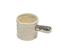 Ensalada Cafetera de leche ligera lujo con báscula, pequeña cafetera cerámica multicolor for el hogar Leche(Silver)