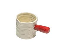 Ensalada Cafetera de leche ligera lujo con báscula, pequeña cafetera cerámica multicolor for el hogar Leche(Red)