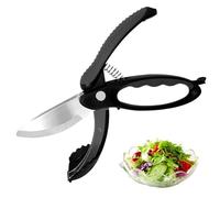 Ensalada Chopper de acero inoxidable Disalada de ensalada de de servicio pesado Vegetales de cocina de lechuga de lechuga para lanzar y cortar en tazón negro ..