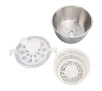 Ensalada de acero inoxidable Spinner 5L 5L Multifuncional secadora de vegetales de lechuga con tazón de drenaje tapa colador para cocina en casa