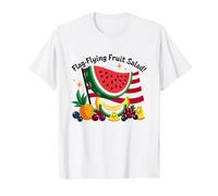 Ensalada de Frutas voladoras de Camiseta, Hombre, Blanco, 6XL