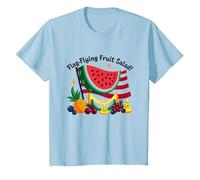 Ensalada de Frutas voladoras de Camiseta, Niños, Azul Bebé, 6 años