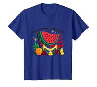 Ensalada de Frutas voladoras de Camiseta, Niños, Azul Real, 6 años