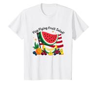 Ensalada de Frutas voladoras de Camiseta, Niños, Blanco, 6 años