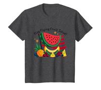 Ensalada de Frutas voladoras de Camiseta, Niños, Jaspeado Oscuro, 6 años