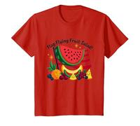 Ensalada de Frutas voladoras de Camiseta, Niños, Rojo, 6 años