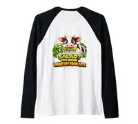 ¿Ensalada? Te refieres a lo Que Come mi Comida Funny Carnivore Diet Cow Camiseta Manga Raglan
