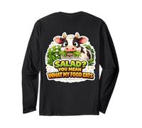 ¿Ensalada? Te refieres a lo Que Come mi Comida Funny Carnivore Diet Cow Manga Larga