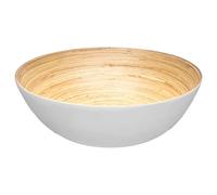 Ensaladera de bambú blanca D30
