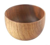 Ensaladera de madera hecha a mano para servir en la cocina, cuenco de madera natural para frutas y arroz, juego de cuencos de madera pequeños rústicos, lavabo de sopa con acabado suave (10 cm x 6 cm)