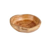 Ensaladera de madera para servir, recipiente de almacenamiento rústico natural, cuenco multiusos para mezclar alimentos para frutas y aperitivos, macetas de madera decorativas para llaves, joyas