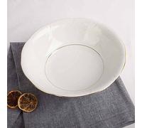 Ensaladera de porcelana blanca con filo de oro (1 pieza) Lubeck, 2 l