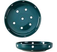 Ensaladera,Fruta,Cuencos Grandes for Servir,Juego De 2,Platos Cerámica, Bajos,Pasta/Sopa for Grande, Porcelana-rojo-700ml,20x20x4.5cm(Green)