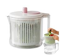 Ensaladera Giratoria - ABS 23,5x19,5cm | Secadora De Lechugas | Cuenco Giratorio Manual Giratorio Para Secador De Verduras, Colador, Cesta Para Lavar Ensalada, Escurridor, Herramienta De Secado De Lec