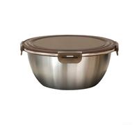 Ensaladera gruesa de acero inoxidable 304 con tapa, tazón grande para mezclar huevos y servir, apto para lavavajillas, herramienta de cocina para el hogar y picnic, plateado, 26 cm (30 cm)