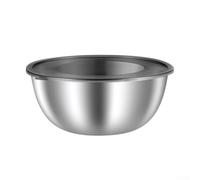 Ensaladera multifuncional del hogar de la cocina del acero inoxidable con la escala y la tapa (plata 21cm)