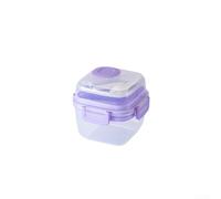 Ensaladera portátil de 1300 ml con tapa sellada, contenedor de frutas y almuerzo a prueba de fugas para picnic de oficina, almacenamiento de alimentos apto para lavavajillas, rosa (morado)