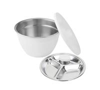 Ensaladera - Recipiente De Acero Inoxidable Con Tapa Y Bandejas Desmontables | Ensaladera De Frutas Con Caja Y Bandeja Desmontable | Para El Hogar Cocina Lugar De Trabajo Comedor Preparación De