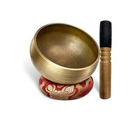 Ensaladera, tazones de cena, tazones de ramen, juego de tazones tibetanos for cantar, tazones de sonido de metal de 5 pulgadas con cojín de seda de mazo, hechos a mano, for yoga de oración de atención