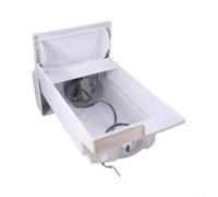 Ensamblaje de bandeja para máquina de hielo con barrena de acero de 20 x 12 | Sinfín de acero inoxidable, evita que se apelmaze, dispensación eficiente, 20 x 12 x 10 pulgadas, plástico resistente