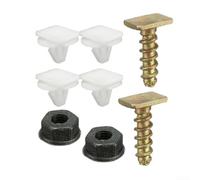 Ensamblaje de fijación de arco de rueda delantera con 4 clips de plástico, 2 tornillos de metal y 2 tuercas de plástico para Opel Corsa C